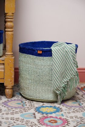 REFU: Sapling Green and True Blue Extra-Large Sisal Basket
