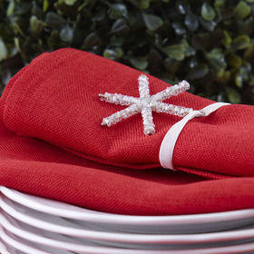 Napkin Red Weave 50cm x 50cm (set of 4)