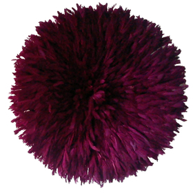 Burgandy Juju Hat  / Cameroonian Bamilke Hat