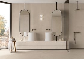 Piastrelle in gres Keope Cottomilano effetto Terracotta bagno Argilla