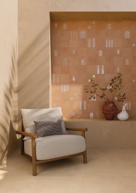 Piastrelle in gres Keope Cottomilano effetto Terracotta bagno Creta decoro