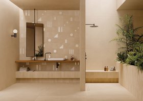 Piastrelle in gres Keope Cottomilano effetto Terracotta bagno Creta decoro
