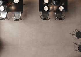 Piastrelle living kitchen MOOVUP effetto cemento grigio Tobacco