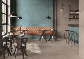 Piastrelle ristorante MOOVUP effetto cemento grigio Tobacco