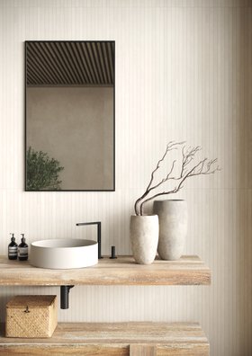 Rivestimento parete MOOVUP effetto cemento bianco White