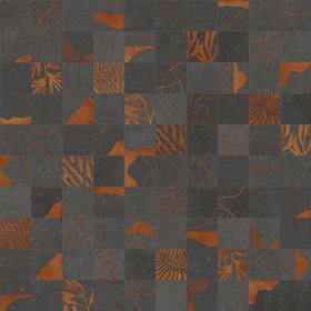 Keope Pietra Lavica Anthracite decoro Vulcano