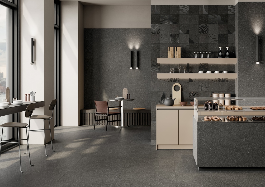Pavimento cucina Keope Pietra Lavica Anthracite