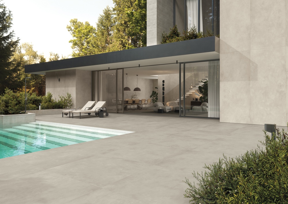 Piastrelle ESTERNO-OUTDOOR MOOVUP effetto cemento grigio CONCRETE