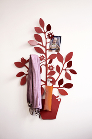 Supporto decorativo - Steel Tree rosso deco