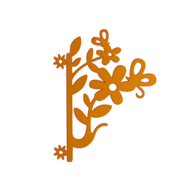 Supporto decorativo Bracket - Fiori e Farfalle arancio