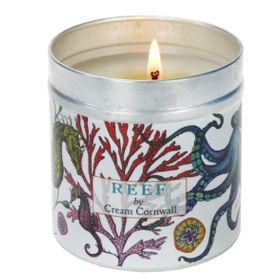 Reef Candle With Flame Cream Cornwall