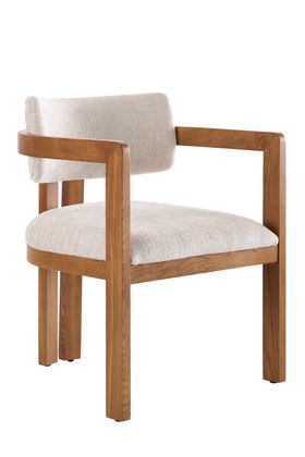 Jolie Dining Chair – Light taupe – Chestnut Frame