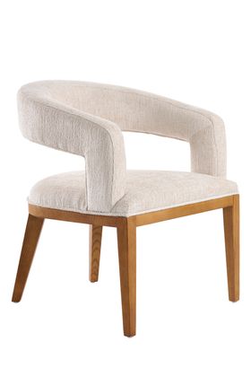 Madison Dining Chair – Light taupe – Chestnut Frame