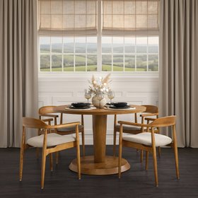 Sia 4-6 Seat Dining Table - Chestnut