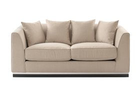 Pino Two Seat Sofa – Limestone – Silver Base