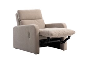 Lennox Electric Recliner Armchair - Taupe