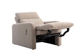 Lennox Electric Recliner Armchair - Taupe