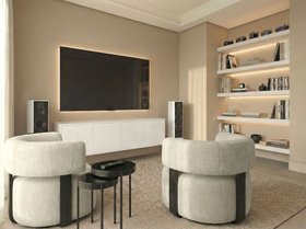 Set of 2 Inga White Floating Sideboards