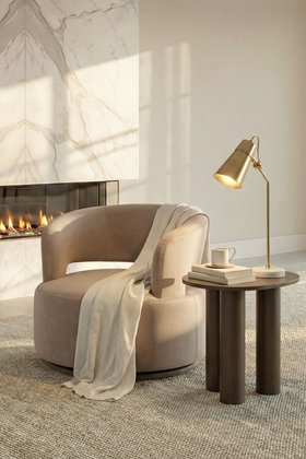 Carlton Swivel Armchair – Taupe