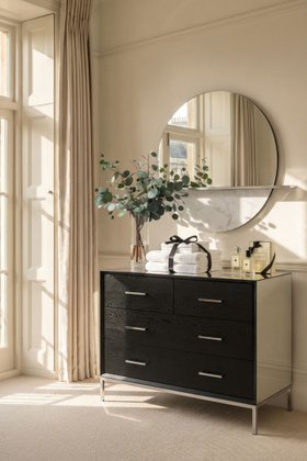 Trio Black Chest of Drawers