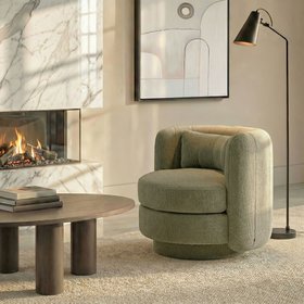 Calvin Swivel Armchair - Pistachio