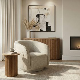 Orla Swivel Chair - Travertine