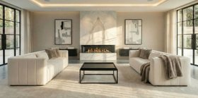 Essen Three Seat Sofa – Ivory Chenille