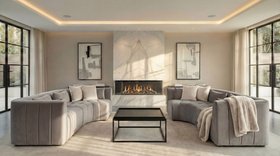 Essen Right Hand Curved Corner Sofa – Dove Grey