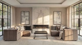 Essen Three Seat Corner Sofa – Taupe