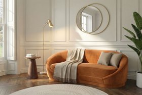 Selini Three Seat Sofa - Pumpkin