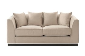 Pino Two Seat Sofa – Limestone – Silver Base