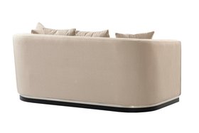 Pino Two Seat Sofa – Limestone – Silver Base