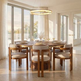 Jolie Dining Chair – Light taupe – Chestnut Frame