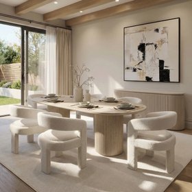 Santini Dining Chair – Ivory Borg