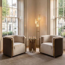 Ozman Lounge Chair - Chalk/Mink