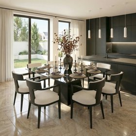 Loretta Square Black Dining Table