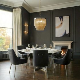 Kronos Chrome Dining Table