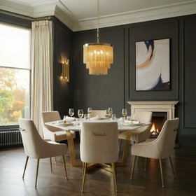 Kronos Brass Dining Table