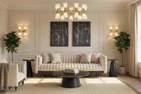 Metz Three Seater Sofa - Chalk