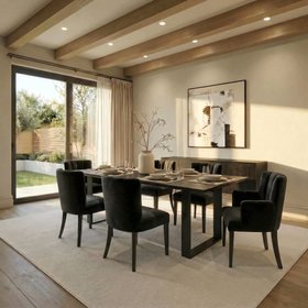 Hatfield Carver Chair - Black Velvet