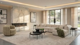 Berlin Extra Large Right-Hand Corner Sofa Light Taupe Chenille