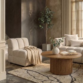 Berlin Lounge Chair - Light Taupe Chenille