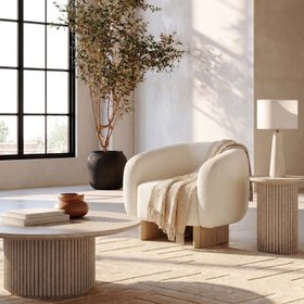 Barnaby Armchair – Ivory Chenille
