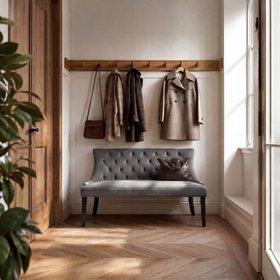 Torino Bench – Smoke – Black Legs