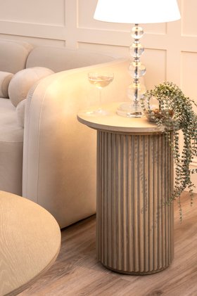 Ophelia Washed Grey Oak Side Table