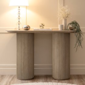 Ophelia Washed Grey Oak Console Table