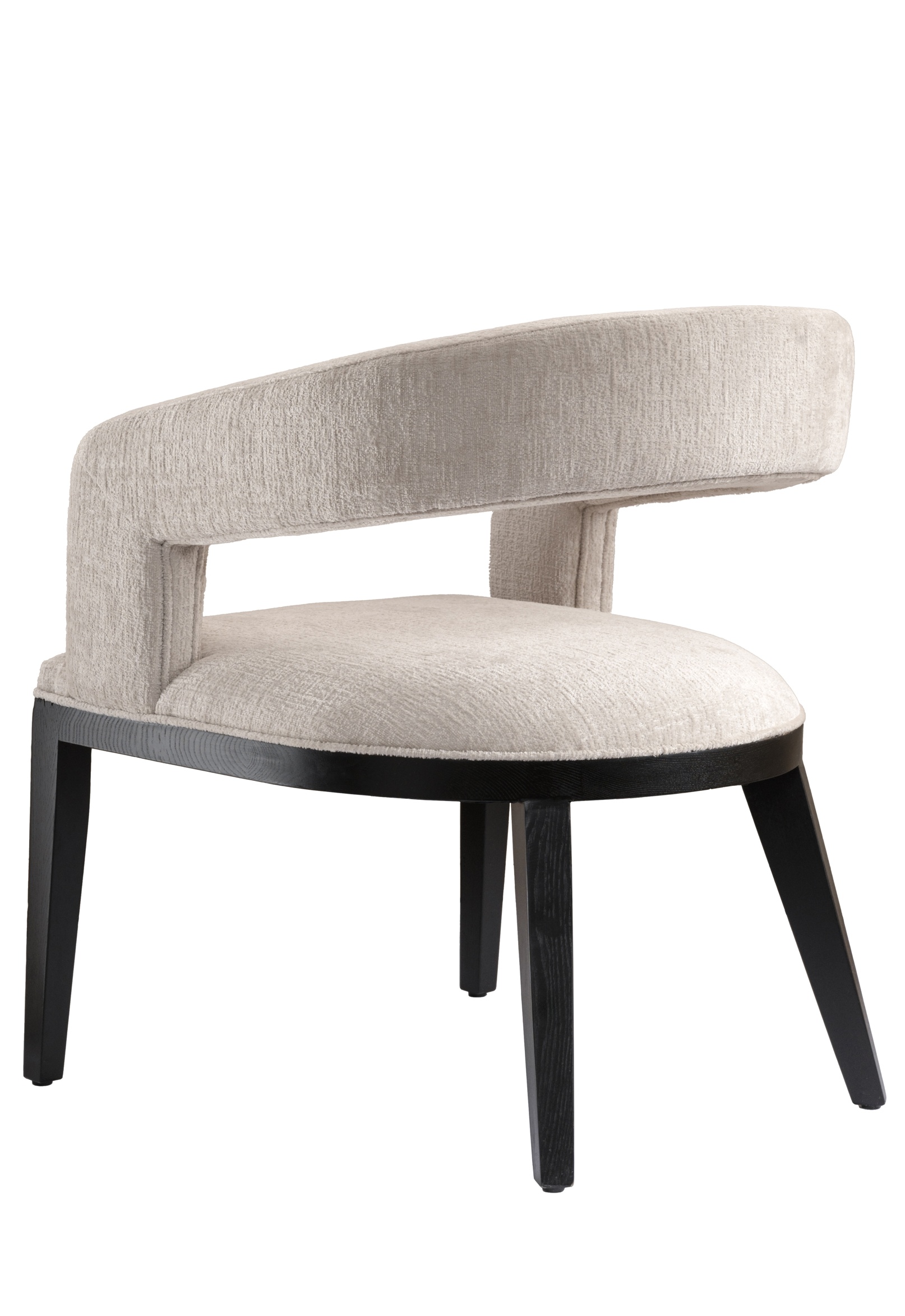 Madison Dining Chair - Light Taupe - Black frame