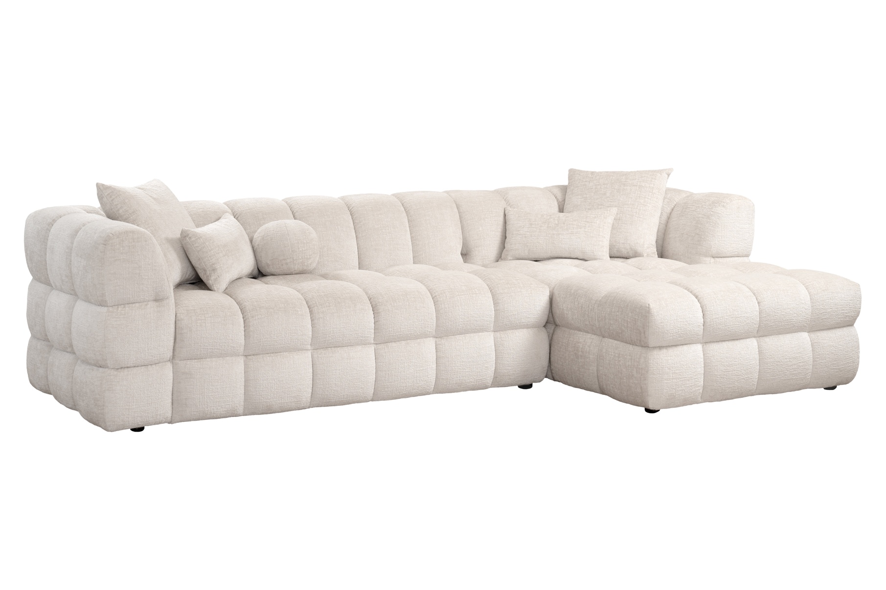 Berlin Right Hand Corner Sofa – Light Taupe Chenille