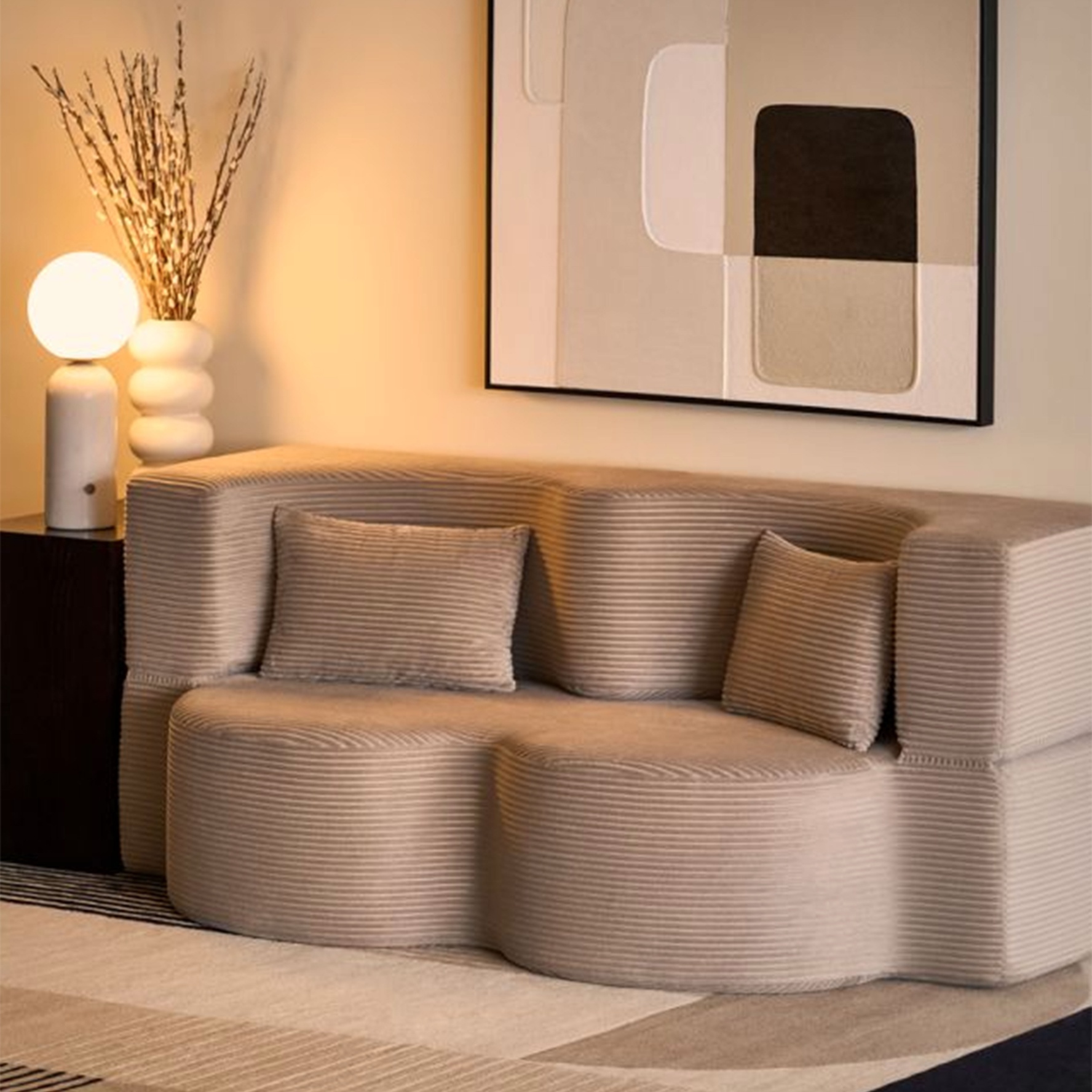 Zzofa Sofa Bed - Light Taupe