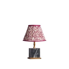 Pooky Minnie Table Lamp With 20cm Empire Gathered Shade In Crimson Tulasi
